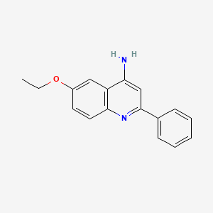molecular formula C17H16N2O B13719332 4-Amino-6-ethoxy-2-phenylquinoline CAS No. 856287-92-8