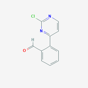 molecular formula C11H7ClN2O B1371935 2-(2-Chloro-4-pyrimidinyl)benzaldehyde 