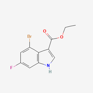 molecular formula C11H9BrFNO2 B13719371 Ethyl 4-Bromo-6-fluoroindole-3-carboxylate 