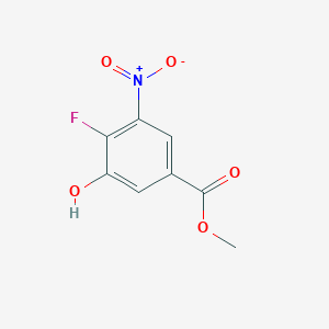 molecular formula C8H6FNO5 B13719385 Methyl 4-Fluoro-3-hydroxy-5-nitrobenzoate 