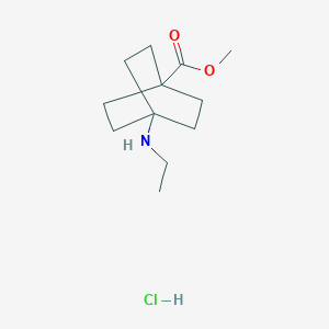 molecular formula C12H22ClNO2 B13719387 Methyl 4-(ethylamino)bicyclo[2.2.2]octane-1-carboxylate hydrochloride 