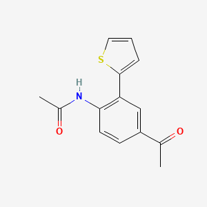 molecular formula C14H13NO2S B13719396 N-(4-Acetyl-2-thiophen-2-yl-phenyl)-acetamide 