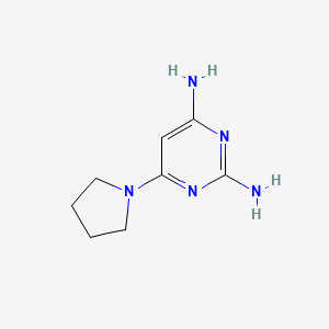 molecular formula C8H13N5 B13719406 6-(1-Piperidinyl)-2,4-pyrimidinediamine 