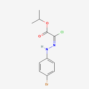 molecular formula C11H12BrClN2O2 B13719428 Isopropyl 2-[2-(4-bromophenyl)hydrazono]-2-chloroacetate 