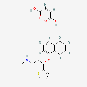molecular formula C22H23NO5S B13719487 Duloxetine-d7 Maleate 