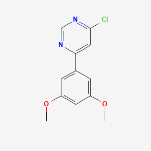molecular formula C12H11ClN2O2 B1371954 4-Chloro-6-(3,5-dimethoxyphenyl)pyrimidine 