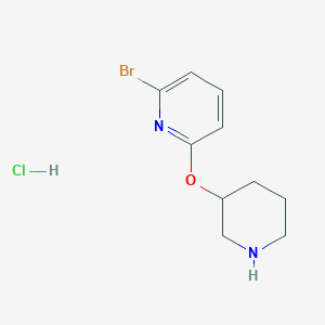 molecular formula C10H14BrClN2O B1371959 2-Bromo-6-(3-piperidinyloxy)pyridine hydrochloride CAS No. 1159816-30-4