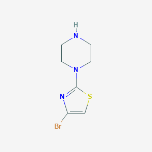 molecular formula C7H10BrN3S B1371964 4-Bromo-2-(piperazin-1-YL)thiazole CAS No. 668484-59-1