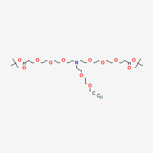 molecular formula C33H61NO12 B13719653 N-(Propargyl-PEG2)-N-bis(PEG3-t-butyl ester) 