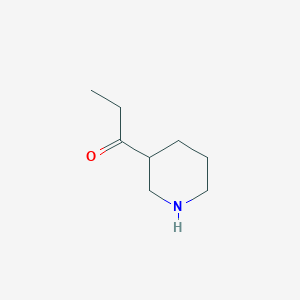 molecular formula C8H15NO B1371970 1-(Piperidin-3-yl)propan-1-one CAS No. 1177307-97-9