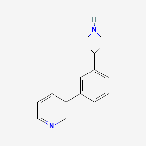 molecular formula C14H14N2 B13719711 3-[3-(3-Azetidinyl)phenyl]pyridine 