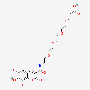 molecular formula C21H25F2NO10 B13719759 PB-PEG4-Acid 