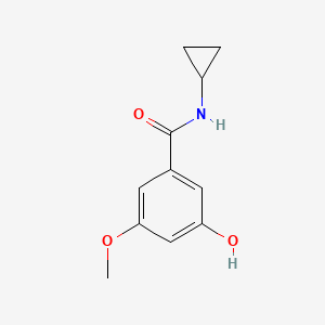 molecular formula C11H13NO3 B13719808 N-cyclopropyl-3-hydroxy-5-methoxybenzamide 