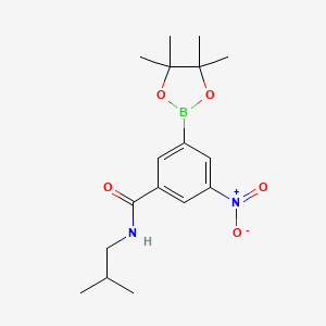 molecular formula C17H25BN2O5 B13719816 N-Isobutyl-3-nitro-5-(4,4,5,5-tetramethyl-[1,3,2]dioxaborolan-2-yl)-benzamide 