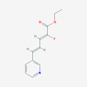 molecular formula C12H12FNO2 B13719861 Ethyl 2-Fluoro-5-(3-pyridyl)penta(2-Z,4-E)dienoate 