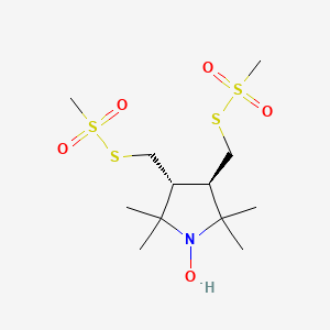 molecular formula C12H25NO5S4 B13719863 Trans-3,4-Bis[[(methylsulfonyl)thio]methyl]-2,2,5,5-tetramethylpyrrolidin-1-yloxyl Radical 