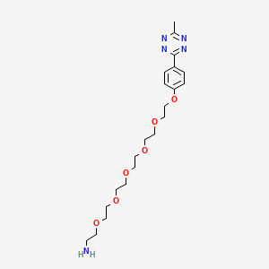 molecular formula C21H33N5O6 B13719942 Methyltetrazine-PEG6-amine HCl salt 