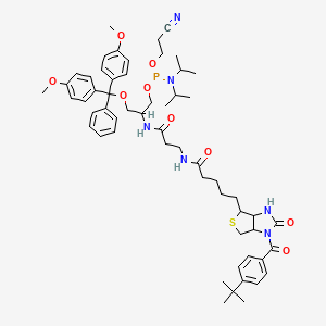 molecular formula C57H75N6O9PS B13719954 Protected Biotin Serinol Phosphoramidite 