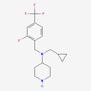 molecular formula C17H22F4N2 B13719986 N-(Cyclopropylmethyl)-N-(2-fluoro-4-(trifluoromethyl)benzyl)piperidin-4-amine 
