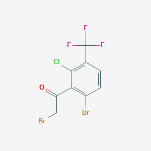 molecular formula C9H4Br2ClF3O B13720007 6'-Bromo-2'-chloro-3'-(trifluoromethyl)phenacyl bromide 