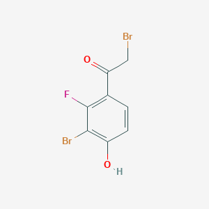 molecular formula C8H5Br2FO2 B13720009 3'-Bromo-2'-fluoro-4'-hydroxyphenacyl bromide 