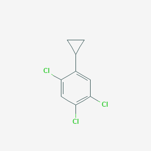 molecular formula C9H7Cl3 B13720057 1,2,4-Trichloro-5-cyclopropylbenzene 