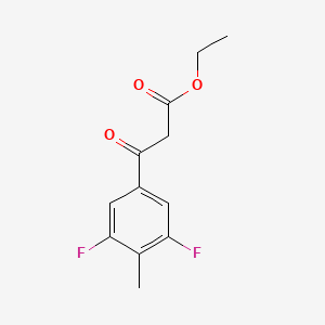 molecular formula C12H12F2O3 B13720059 Ethyl 3-(3,5-difluoro-4-methylphenyl)-3-oxopropanoate 