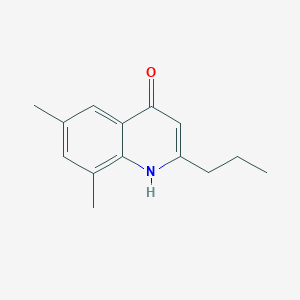 molecular formula C14H17NO B13720087 6,8-Dimethyl-2-propyl-4-quinolinol CAS No. 1070880-03-3