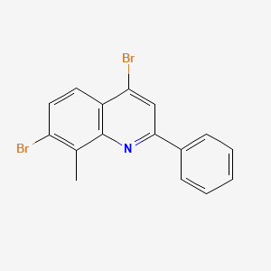 molecular formula C16H11Br2N B13720191 4,7-Dibromo-8-methyl-2-phenylquinoline CAS No. 1189105-44-9