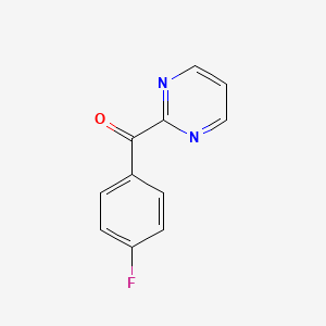 molecular formula C11H7FN2O B1372024 2-(4-Fluorobenzoyl)pyrimidine CAS No. 1182748-63-5