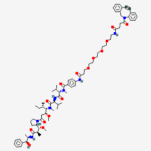molecular formula C76H106N8O15 B13720256 Dbco-peg4-pab-mmae 