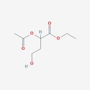 molecular formula C8H14O5 B13720307 Ethyl 2-acetyloxy-4-hydroxybutanoate 