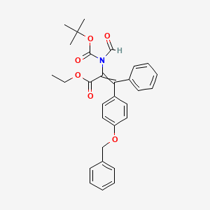 molecular formula C30H31NO6 B13720309 Ethyl 2-(N-Boc-formamido)-3-[4-(benzyloxy)phenyl]-3-phenylacrylate CAS No. 2006281-58-7