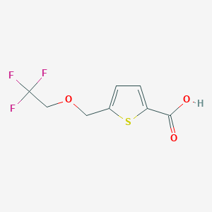molecular formula C8H7F3O3S B1372035 5-[(2,2,2-Trifluoroethoxy)methyl]thiophene-2-carboxylic acid CAS No. 1174851-74-1