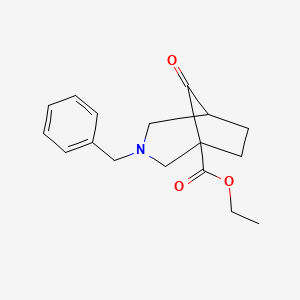 molecular formula C17H21NO3 B1372036 Ethyl 3-benzyl-8-oxo-3-azabicyclo[3.2.1]octane-1-carboxylate CAS No. 815610-35-6