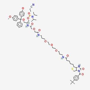 molecular formula C68H96N7O14PS B13720377 Protected BiotinLC Serinol Phosphoramidite 