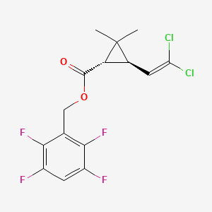 molecular formula C15H12Cl2F4O2 B13720402 (2,3,5,6-tetrafluorophenyl)methyl (1S,3R)-3-(2,2-dichloroethenyl)-2,2-dimethylcyclopropane-1-carboxylate 