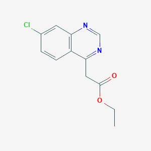 molecular formula C12H11ClN2O2 B13720410 Ethyl 7-Chloroquinazoline-4-acetate 