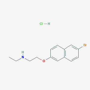 molecular formula C14H17BrClNO B1372046 {2-[(6-Bromonaphthalen-2-yl)oxy]ethyl}(ethyl)amine hydrochloride CAS No. 1210667-56-3