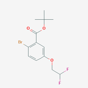molecular formula C13H15BrF2O3 B13720676 tert-Butyl 2-bromo-5-(2,2-difluoroethoxy)benzoate 
