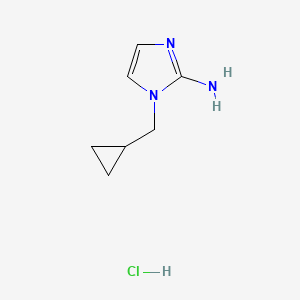 molecular formula C7H12ClN3 B1372082 1-(cyclopropylmethyl)-1H-imidazol-2-amine hydrochloride CAS No. 1209399-68-7