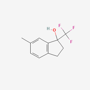 molecular formula C11H11F3O B13720827 6-Methyl-1-(trifluoromethyl)-1-indanol 