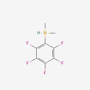 molecular formula C8H7F5Si B13720834 Silane, dimethyl(pentafluorophenyl)- 