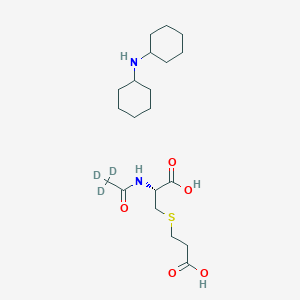 molecular formula C20H36N2O5S B13720855 N-(Acetyl-d3)-S-(2-carboxyethyl)-L-cysteine Bis(dicyclohexylamine) Salt 