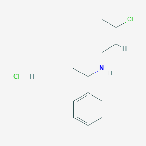 molecular formula C12H17Cl2N B13720876 (3-Chloro-but-2-enyl)-(1-phenyl-ethyl)-amine hydrochloride 