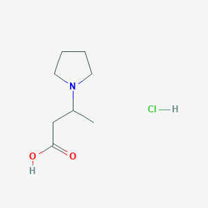molecular formula C8H16ClNO2 B1372089 3-(1-Pyrrolidinyl)butanoic acid hydrochloride CAS No. 237062-38-3