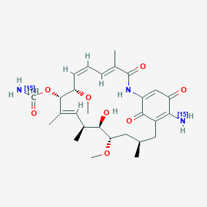 molecular formula C28H39N3O8 B13720965 17-Amino Geldanamycin-13C,15N2 