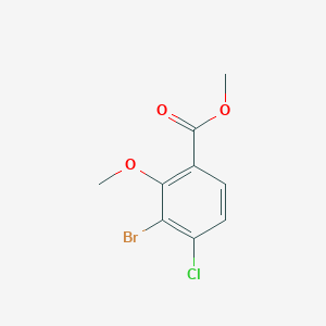 molecular formula C9H8BrClO3 B13720982 Methyl 3-bromo-4-chloro-2-methoxybenzoate 