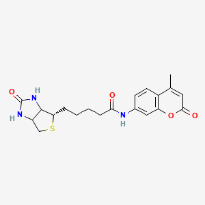molecular formula C20H23N3O4S B13721010 N-(4-methyl-2-oxochromen-7-yl)-5-[(4S)-2-oxo-1,3,3a,4,6,6a-hexahydrothieno[3,4-d]imidazol-4-yl]pentanamide 