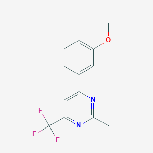 molecular formula C13H11F3N2O B13721034 6-(3-Methoxyphenyl)-2-methyl-4-(trifluoromethyl)pyrimidine 